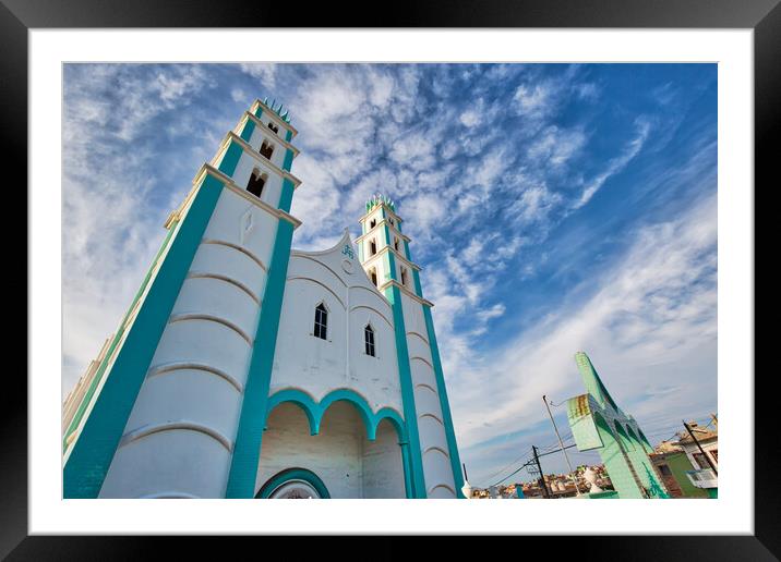 Cristo Rey Church in Mazatlan city center Framed Mounted Print by Elijah Lovkoff