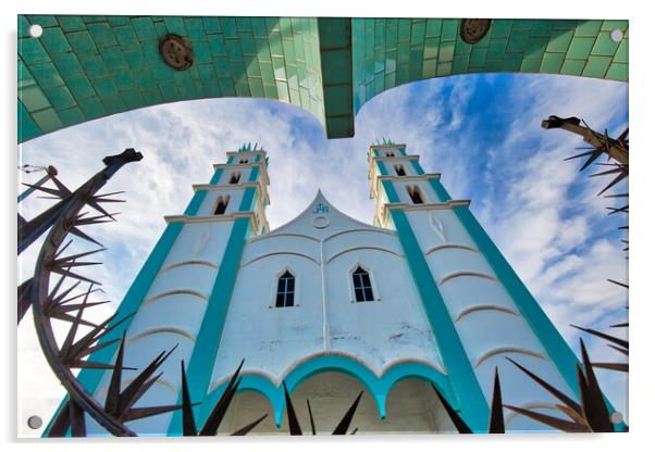 Cristo Rey Church in Mazatlan city center Acrylic by Elijah Lovkoff
