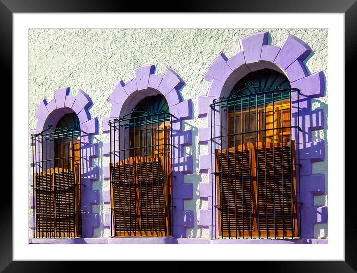 Mexico, Mazatlan, Colorful old city streets in historic city cen Framed Mounted Print by Elijah Lovkoff