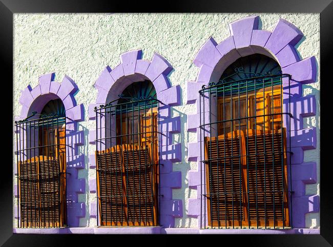 Mexico, Mazatlan, Colorful old city streets in historic city cen Framed Print by Elijah Lovkoff