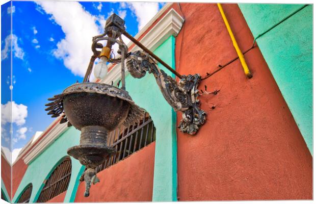 Mexico, Mazatlan, Colorful old city streets in historic city center Canvas Print by Elijah Lovkoff