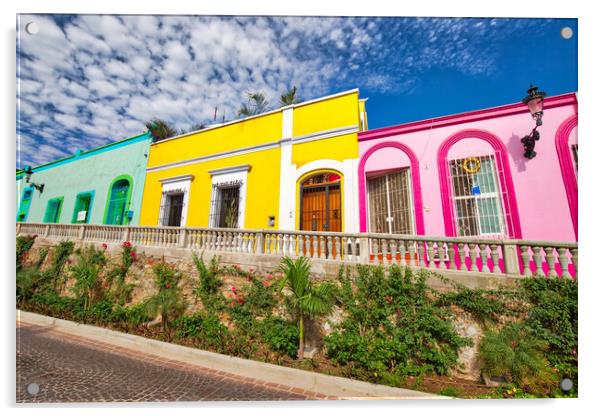Mexico, Mazatlan, Colorful old city streets in historic city center Acrylic by Elijah Lovkoff