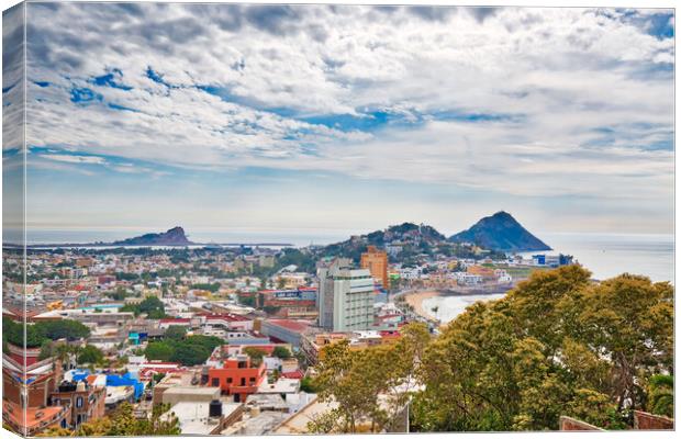 Panoramic view of the Mazatlan Old City, Mexico Canvas Print by Elijah Lovkoff