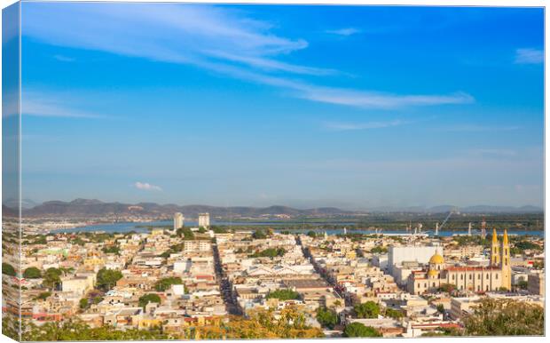 Panoramic view of the Mazatlan Old City, Mexico Canvas Print by Elijah Lovkoff