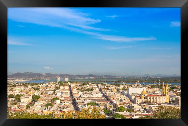 Panoramic view of the Mazatlan Old City, Mexico Framed Print by Elijah Lovkoff
