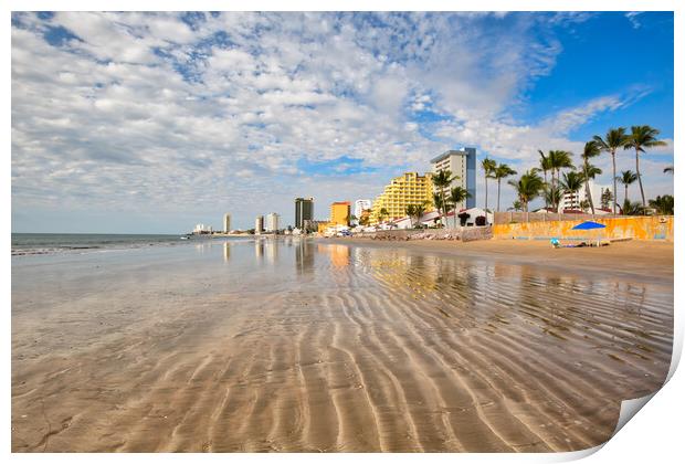 Mazatlan, Mexico, Big Mazatlan Letters at the entrance to Golden Zone (Zona Dorada), a famous touristic beach and resort zone Print by Elijah Lovkoff