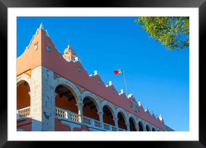 Mexico, Central Plaza Grande in Merida Framed Mounted Print by Elijah Lovkoff
