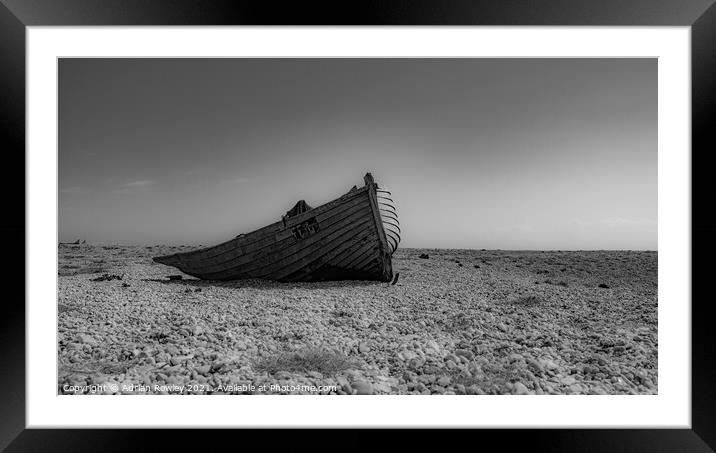 Abandoned fishing boat Framed Mounted Print by Adrian Rowley