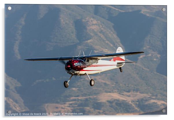 Cessna 190 N1525D Acrylic by Steve de Roeck