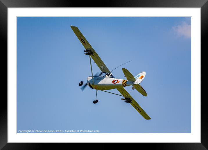 Cessna 01 Bird Dog Framed Mounted Print by Steve de Roeck