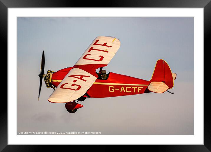 Comper Swift G-ACTF Framed Mounted Print by Steve de Roeck