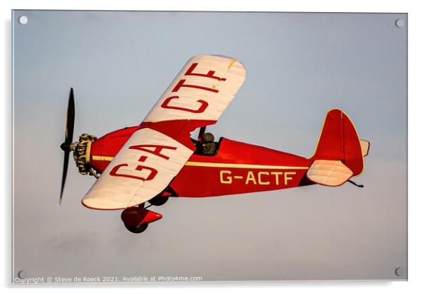 Comper Swift G-ACTF Acrylic by Steve de Roeck