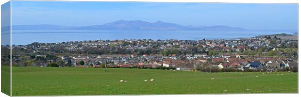 West Kilbride and Arran overview Canvas Print by Allan Durward Photography