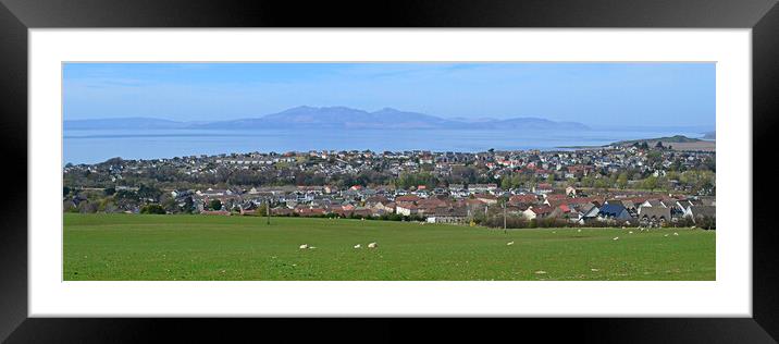 West Kilbride and Arran overview Framed Mounted Print by Allan Durward Photography