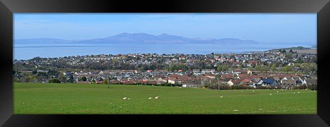 West Kilbride and Arran overview Framed Print by Allan Durward Photography