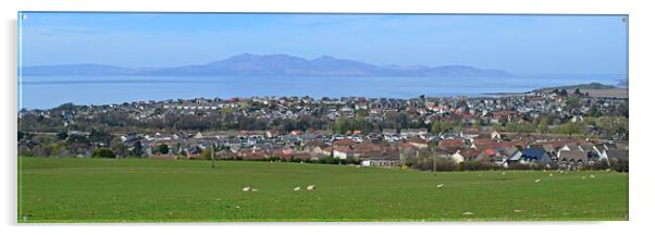West Kilbride and Arran overview Acrylic by Allan Durward Photography