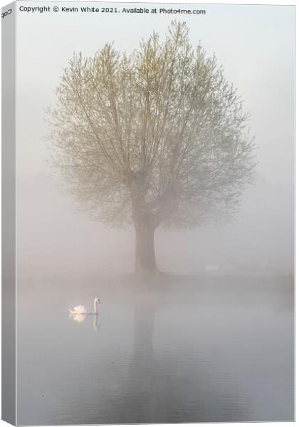 Morning whiteout Canvas Print by Kevin White