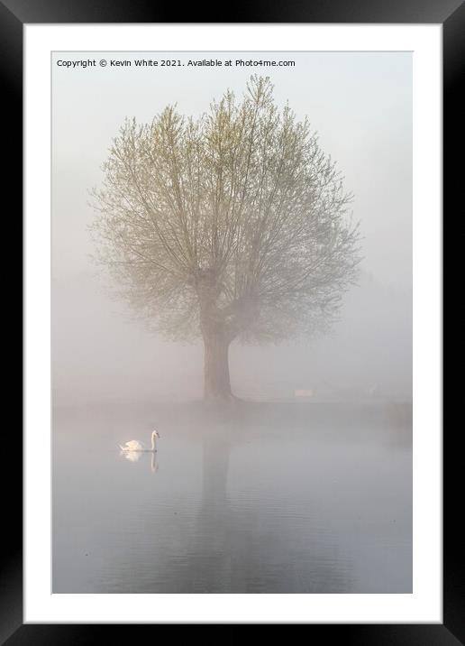 Morning whiteout Framed Mounted Print by Kevin White