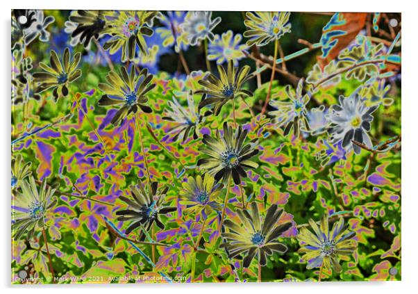 Solarized Spring Flowers. Acrylic by Mark Ward