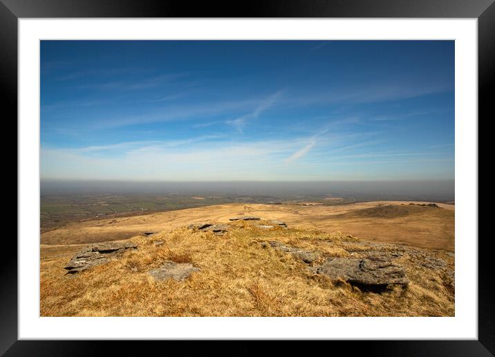 Yes tor, Dartmoor Devon Framed Mounted Print by Images of Devon