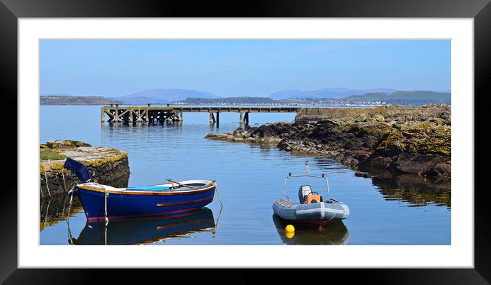 Portencross harbour, pier and Millport Framed Mounted Print by Allan Durward Photography