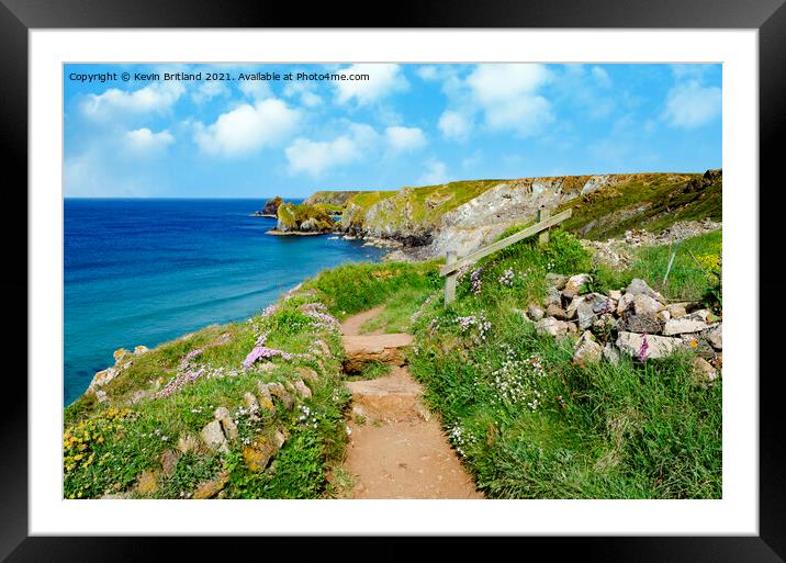 south west coast path Framed Mounted Print by Kevin Britland