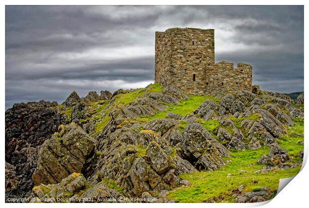o`Doherty castle Print by kenneth Dougherty