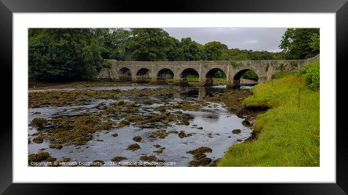 Castle Bridge, Buncranna Framed Mounted Print by kenneth Dougherty