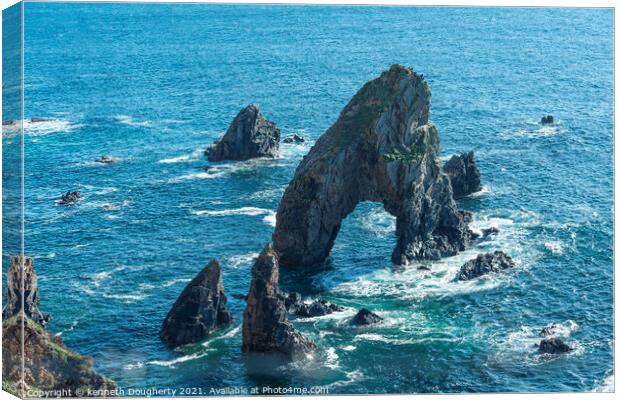 Crohy sea arches Canvas Print by kenneth Dougherty