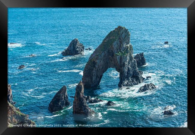 Crohy sea arches Framed Print by kenneth Dougherty