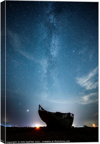 The Milky Way Shipwreck Canvas Print by Dirk Seyfried
