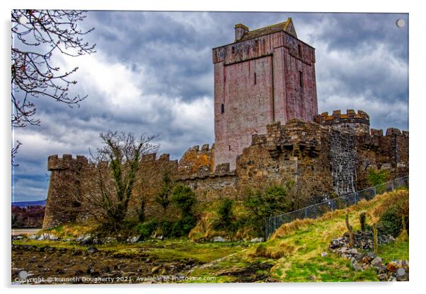 Doe Castle, Donegal Acrylic by kenneth Dougherty