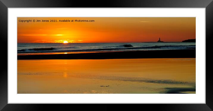 January sunrise in Northumberland - Panorama Framed Mounted Print by Jim Jones