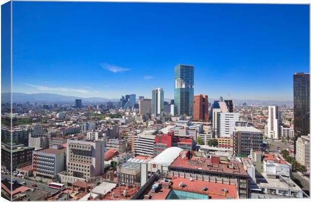 Panoramic view of Mexico city Canvas Print by Elijah Lovkoff