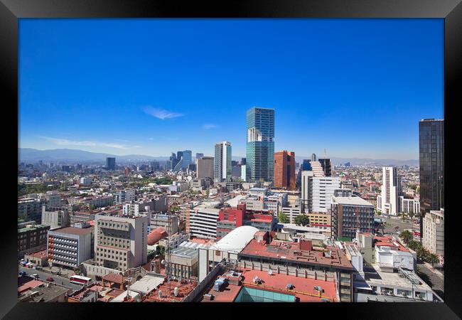 Panoramic view of Mexico city Framed Print by Elijah Lovkoff