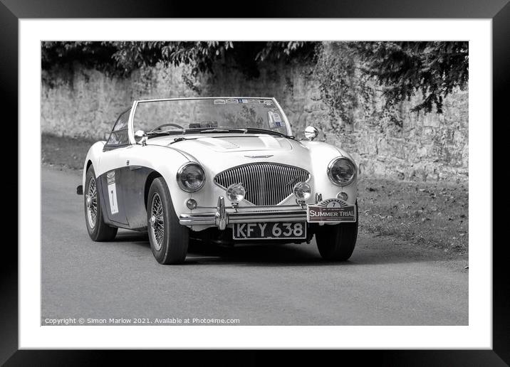 The Timeless Beauty of the Austin Healey Framed Mounted Print by Simon Marlow