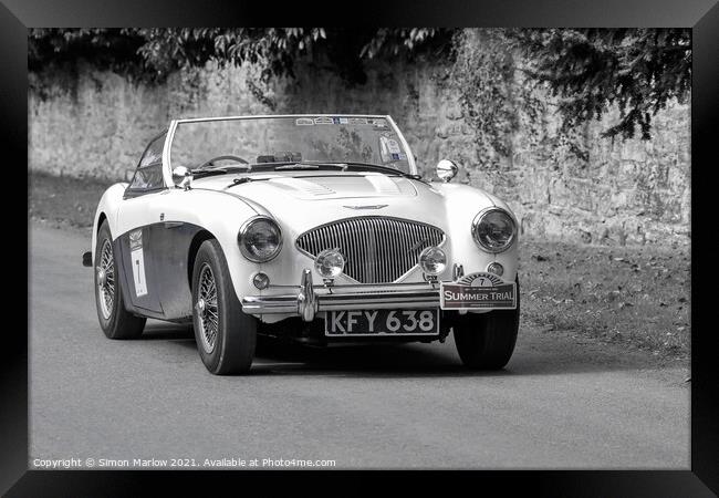 The Timeless Beauty of the Austin Healey Framed Print by Simon Marlow