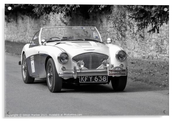 The Timeless Beauty of the Austin Healey Acrylic by Simon Marlow