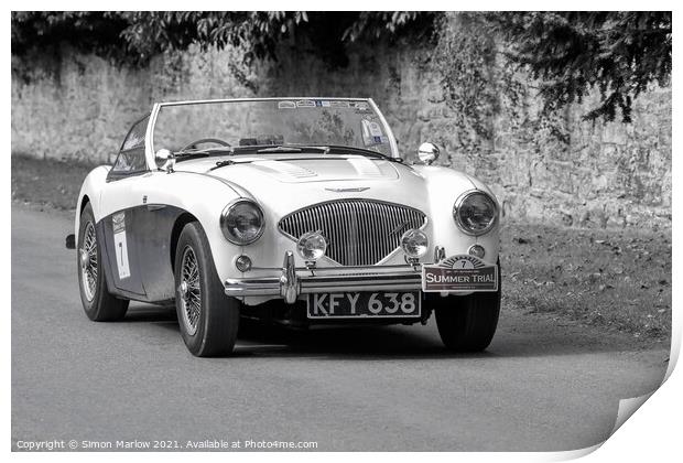 The Timeless Beauty of the Austin Healey Print by Simon Marlow