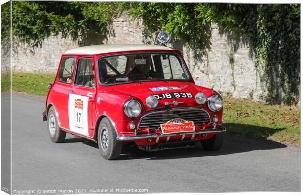 The Iconic Mini Cooper Canvas Print by Simon Marlow