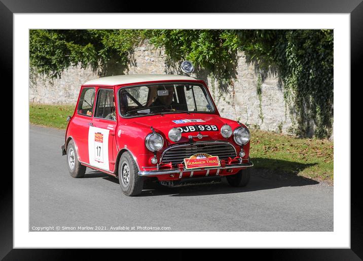 The Iconic Mini Cooper Framed Mounted Print by Simon Marlow