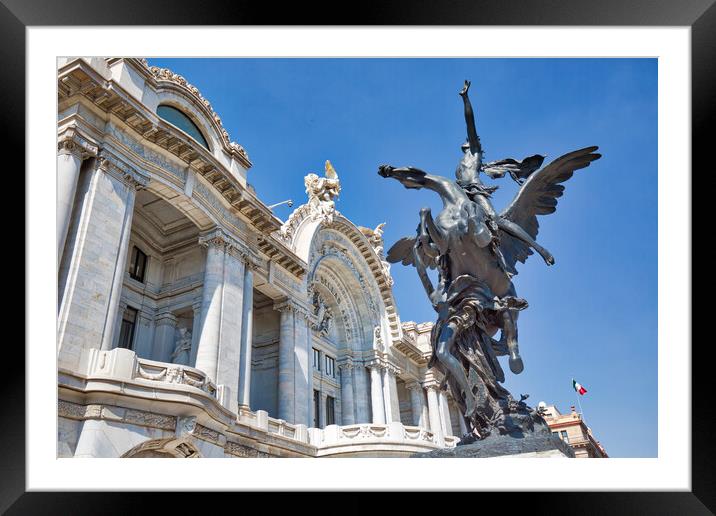 Mexico City, Palace of Fine Art (Palacio de Bellas Artes) Framed Mounted Print by Elijah Lovkoff