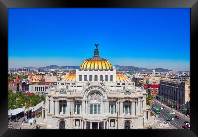 Mexico City, Mexico, Landmark Palace of Fine Arts Framed Print by Elijah Lovkoff