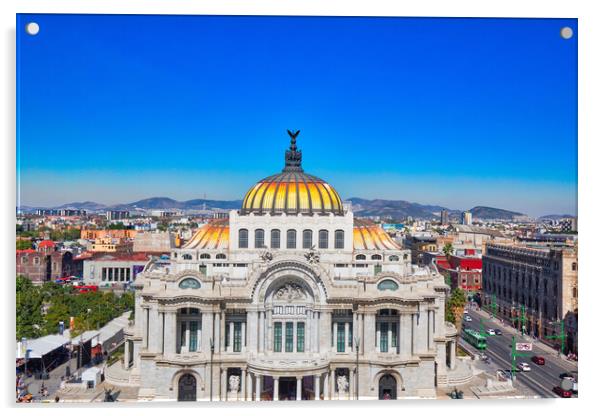 Mexico City, Mexico, Landmark Palace of Fine Arts Acrylic by Elijah Lovkoff