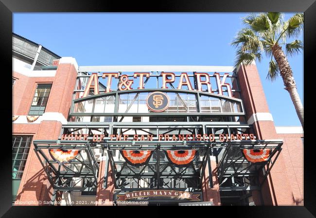 Willie Mays Gate, AT&T Park Framed Print by Sam Robinson