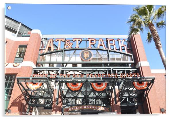 Willie Mays Gate, AT&T Park Acrylic by Sam Robinson
