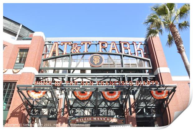 Willie Mays Gate, AT&T Park Print by Sam Robinson