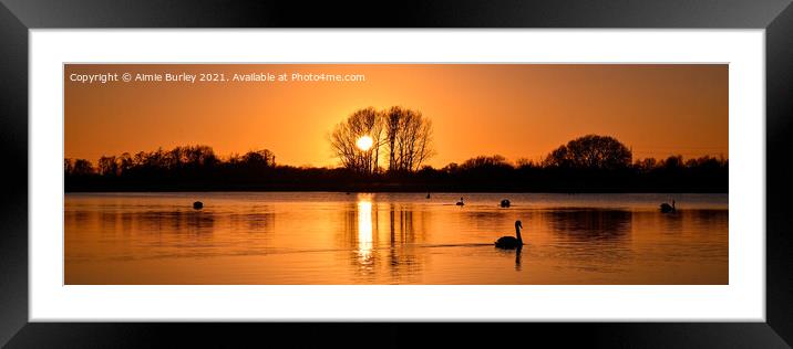 Sunset Panoramic  Framed Mounted Print by Aimie Burley