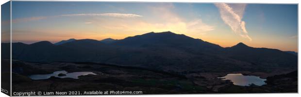 Dawn Over Mount Snowdon Canvas Print by Liam Neon