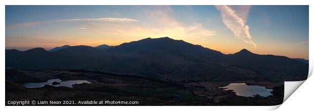 Dawn Over Mount Snowdon Print by Liam Neon
